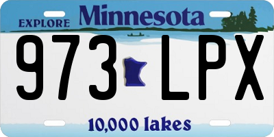 MN license plate 973LPX