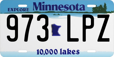 MN license plate 973LPZ