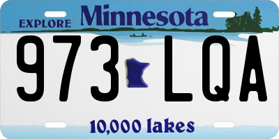 MN license plate 973LQA