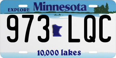 MN license plate 973LQC