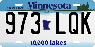 MN license plate 973LQK