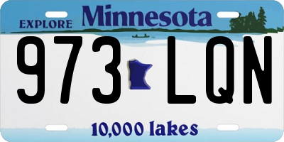 MN license plate 973LQN