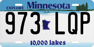 MN license plate 973LQP