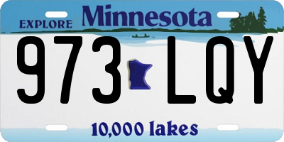 MN license plate 973LQY