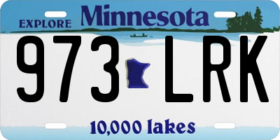 MN license plate 973LRK