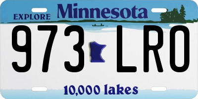 MN license plate 973LRO