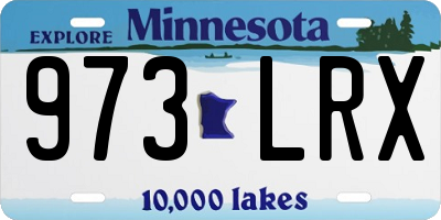 MN license plate 973LRX