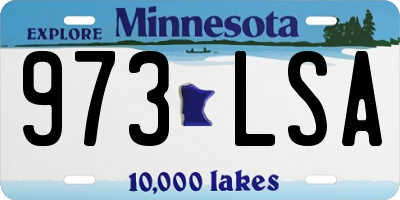 MN license plate 973LSA