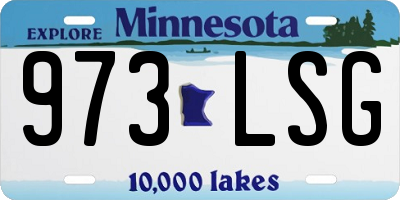 MN license plate 973LSG