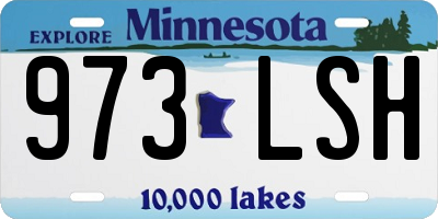 MN license plate 973LSH