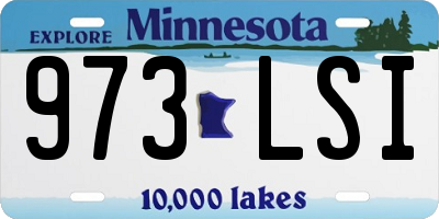 MN license plate 973LSI