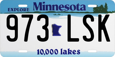 MN license plate 973LSK