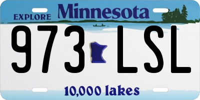 MN license plate 973LSL