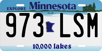 MN license plate 973LSM
