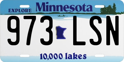 MN license plate 973LSN