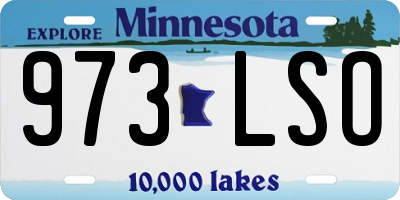 MN license plate 973LSO