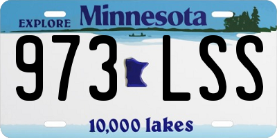 MN license plate 973LSS