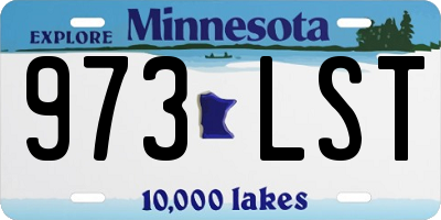 MN license plate 973LST