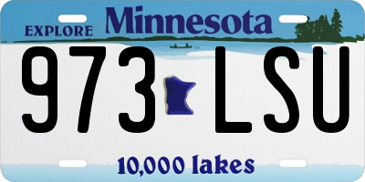 MN license plate 973LSU