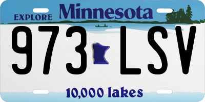 MN license plate 973LSV
