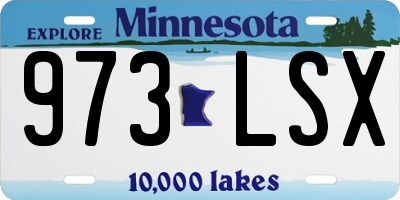 MN license plate 973LSX