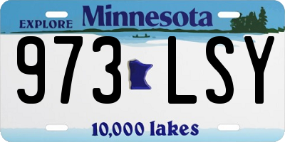 MN license plate 973LSY
