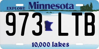 MN license plate 973LTB