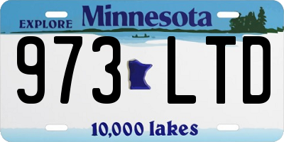 MN license plate 973LTD
