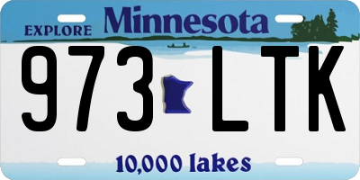 MN license plate 973LTK