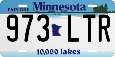 MN license plate 973LTR