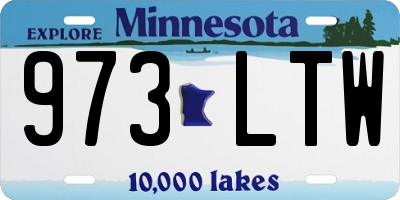 MN license plate 973LTW