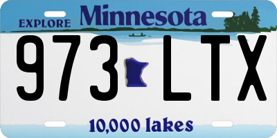 MN license plate 973LTX