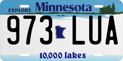 MN license plate 973LUA