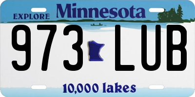 MN license plate 973LUB