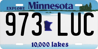 MN license plate 973LUC
