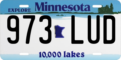 MN license plate 973LUD