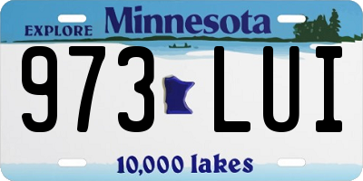 MN license plate 973LUI