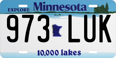 MN license plate 973LUK