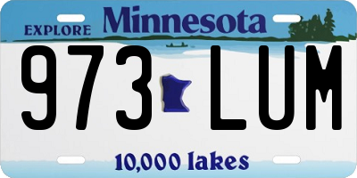 MN license plate 973LUM