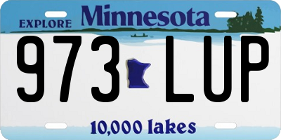 MN license plate 973LUP