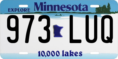 MN license plate 973LUQ