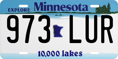 MN license plate 973LUR