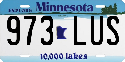 MN license plate 973LUS