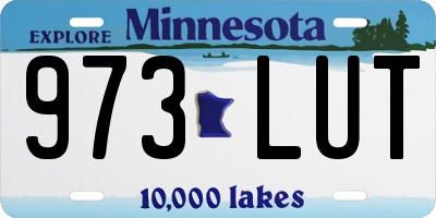 MN license plate 973LUT