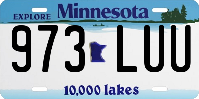 MN license plate 973LUU