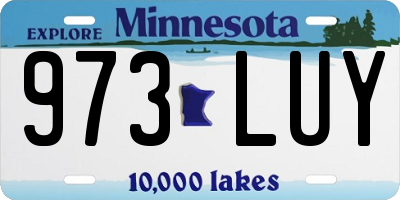 MN license plate 973LUY