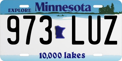 MN license plate 973LUZ