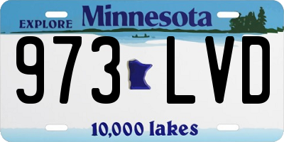 MN license plate 973LVD