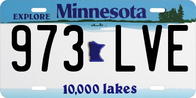 MN license plate 973LVE