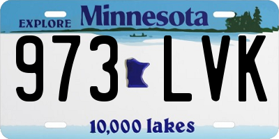MN license plate 973LVK